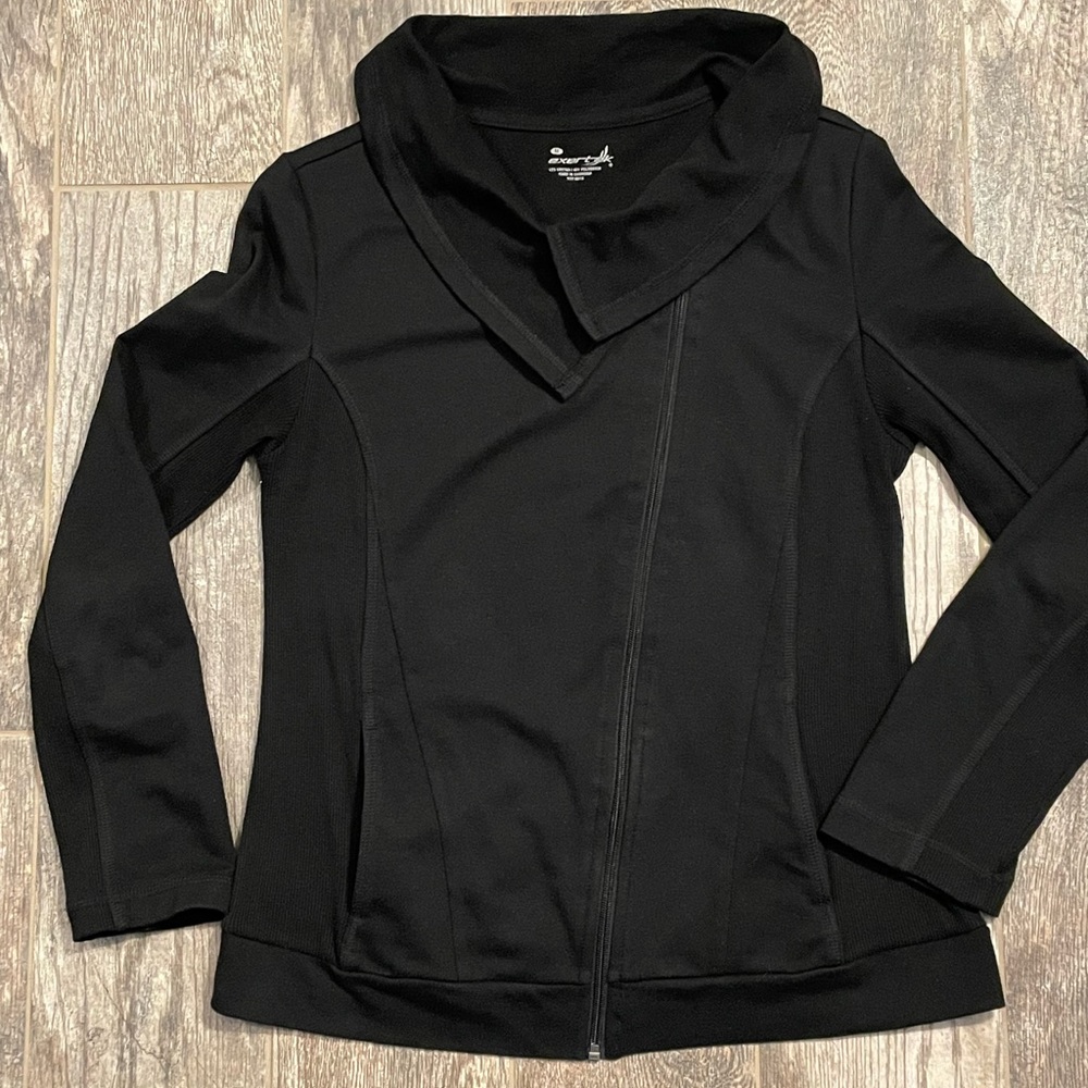 💜 3/$25 Exertek French terry moto jacket style sweatshirt